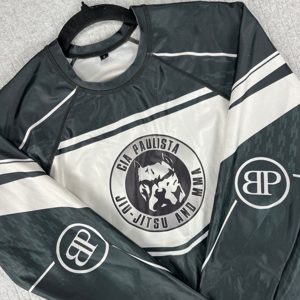 Break Point Rash Guard Men S Black Cia Paulista Jiu-Jitsu MMA Long Sleeve UFC